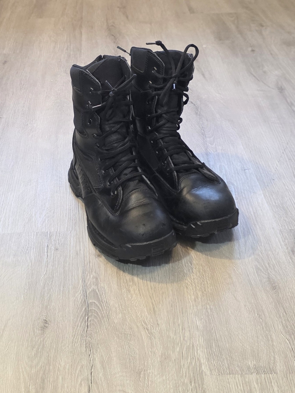 Mens Danner Black Strikerbolt Tactical Lace-Up Side Zipper Boots Size 8.5